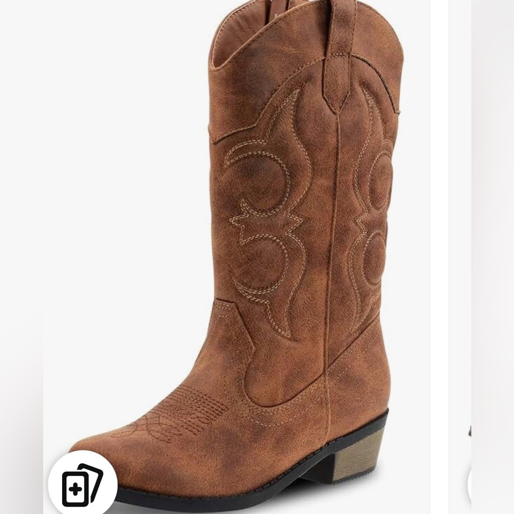 NWT-Girls Cowboy Boots Size 1 - Picture 4 of 7
